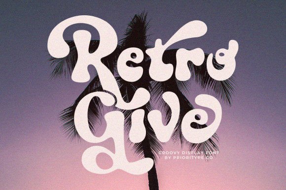 Retro Give: A Bold Display Font for Modern Design