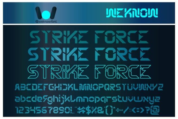 Strike Force: A Techno-Sci-Fi Font for Modern Design